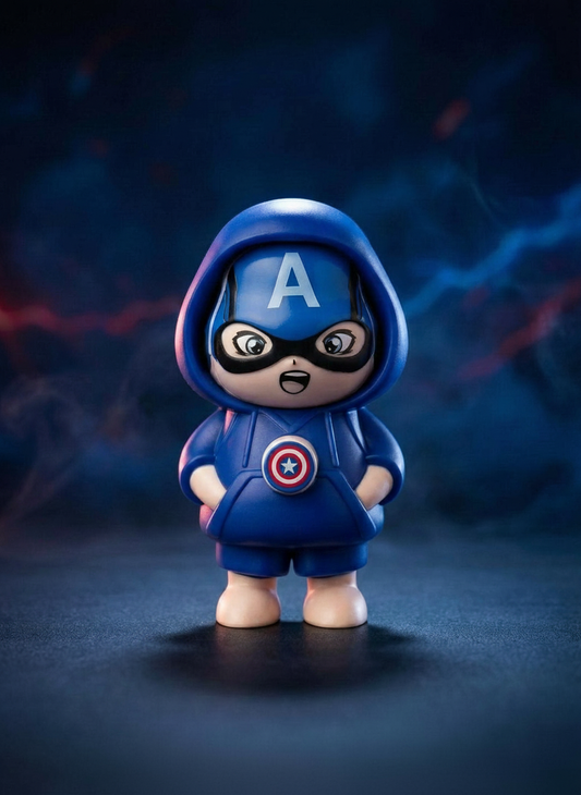 Mini Captain America | High Quality Face Changing Keychain
