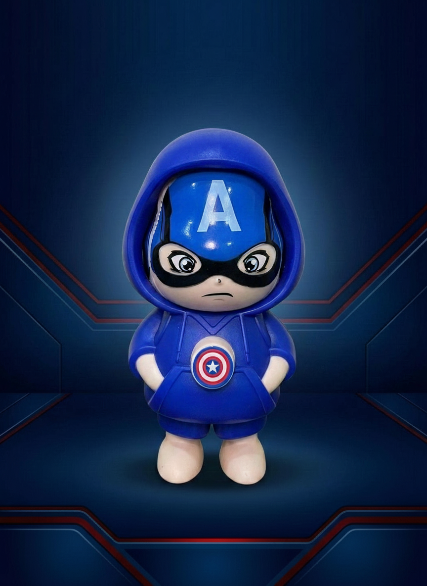 Mini Captain America | High Quality Face Changing Keychain